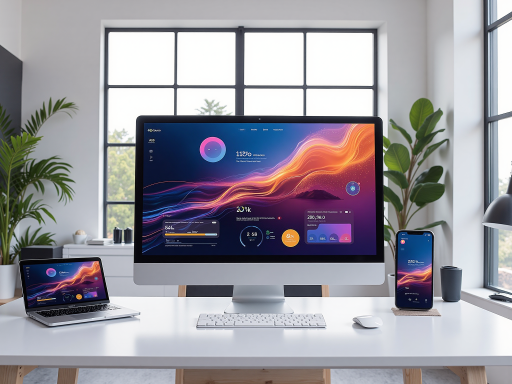 AI生成的设计作品，界面布局不合理，颜色搭配刺眼，图标风格不统一，用户体验差，现代UI设计风格